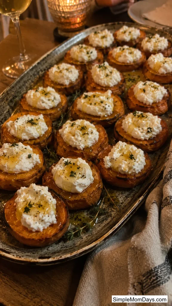 Sweet Potato Bites with Whipped Feta