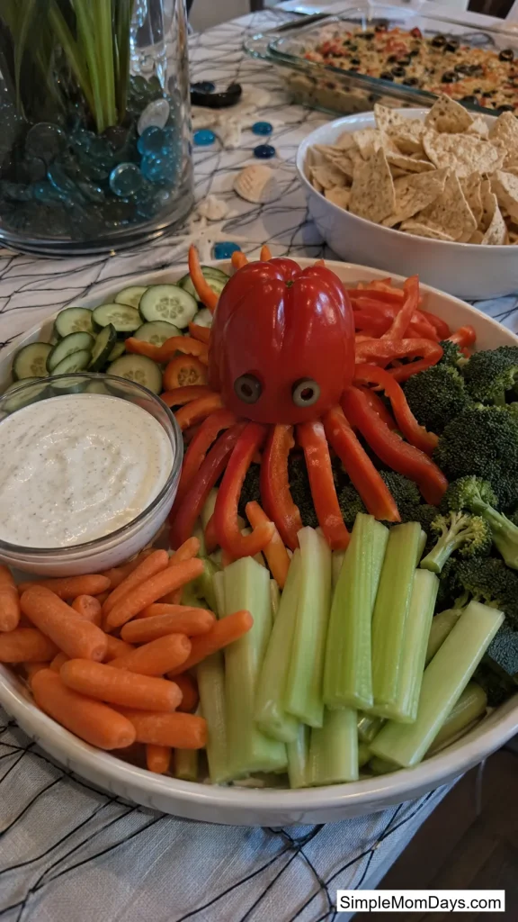 Veggie Crunch with Octopus Dip