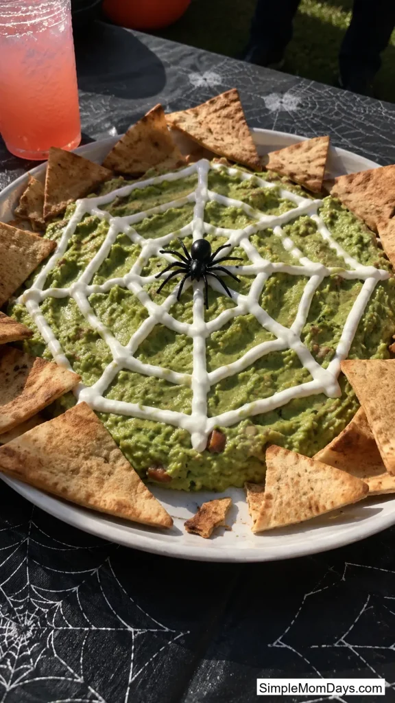 Web Guacamole With Pita Chips