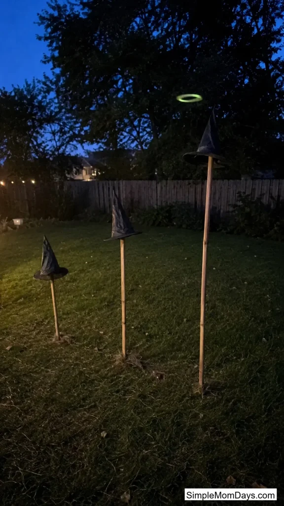 Witch Hat Ring Toss on Poles