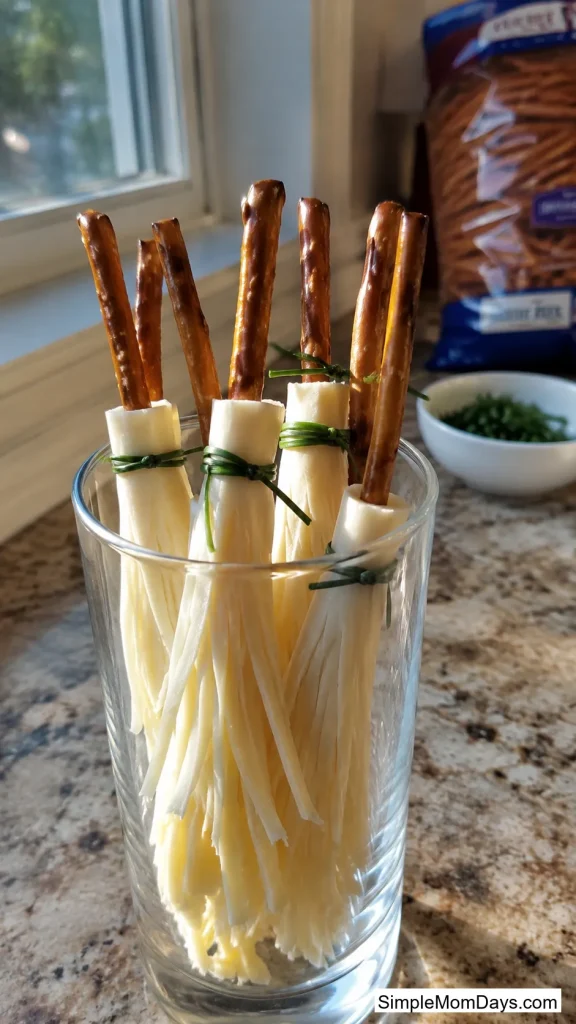 Witches' Broomstick Cheese Sticks