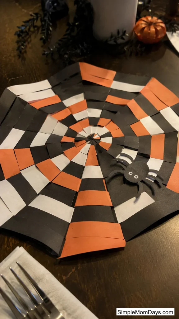 Woven Paper Spiderweb Placemat
