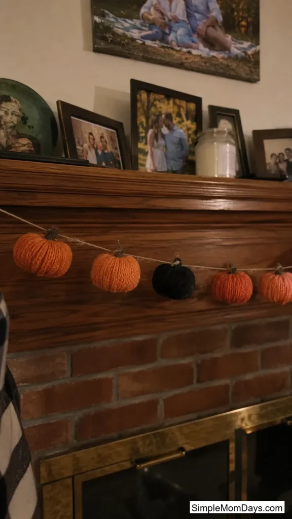 Yarn Pumpkin Garland