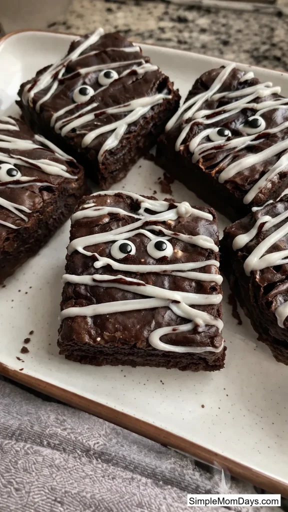 Zigzag Mummy Brownie Bars