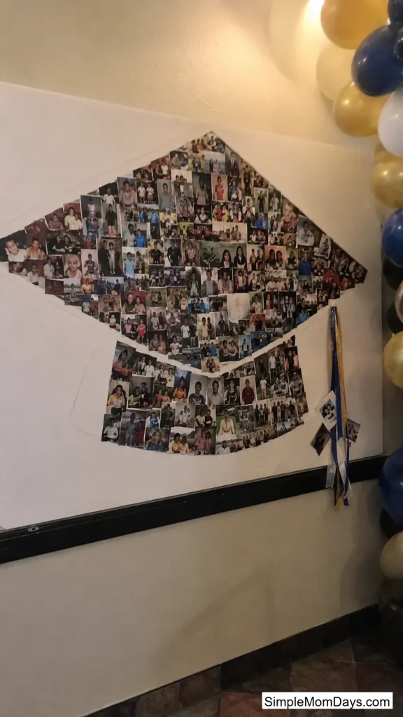 A Graduation Cap Shaped Out of Photos