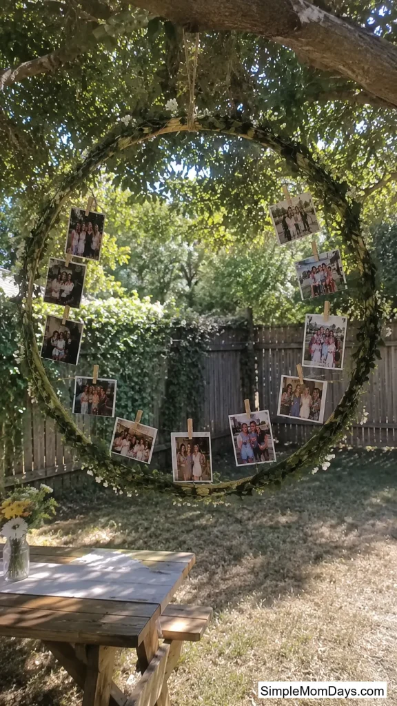 A Hula Hoop Photo Garden