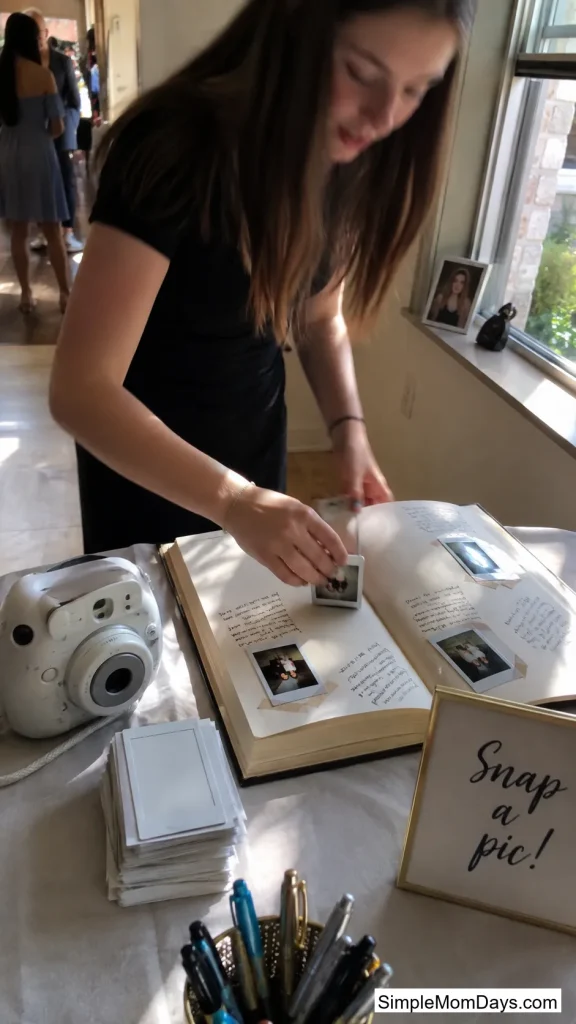 A Polaroid Guestbook Station