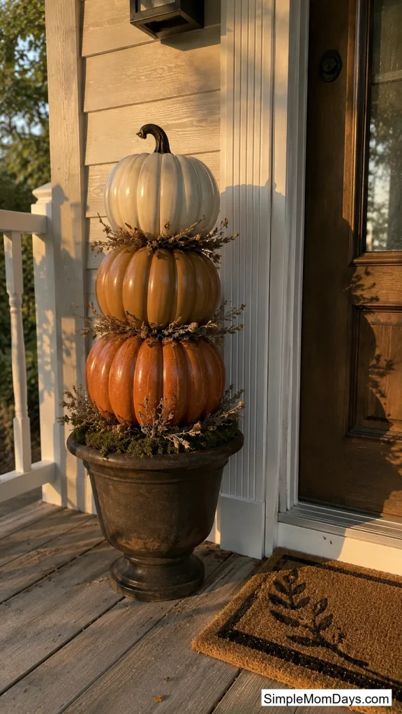 A Pumpkin Stack Topiary