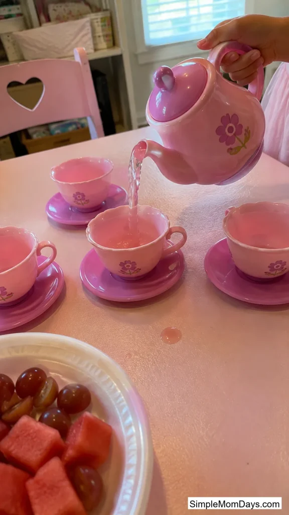 A Real Tea Set with "Pink Tea"
