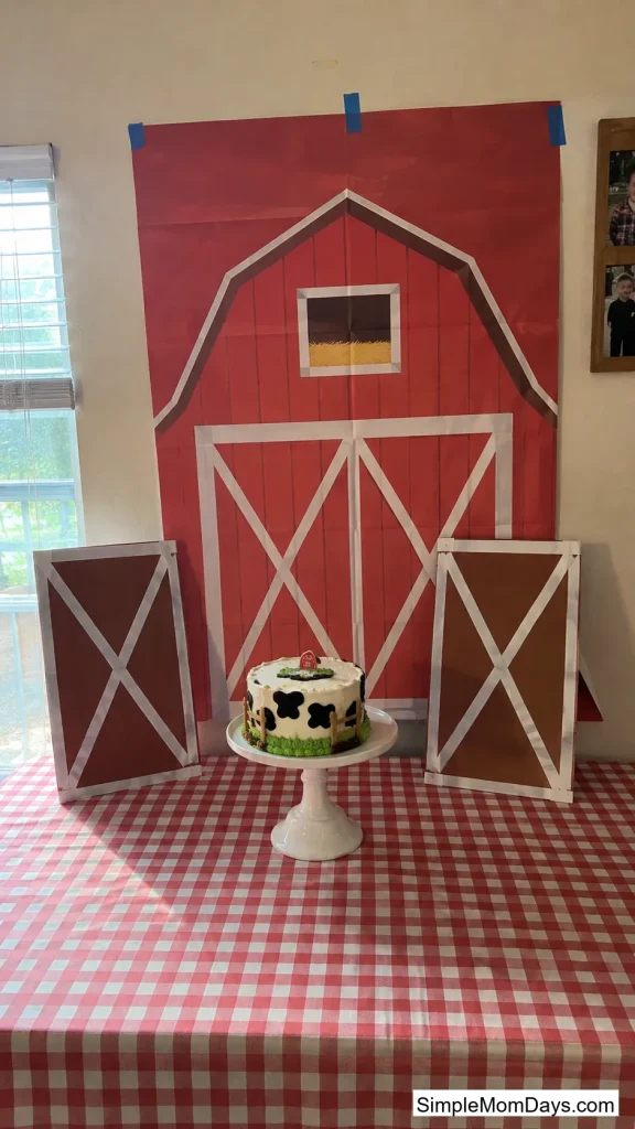 A Single Red Barn Focal Wall
