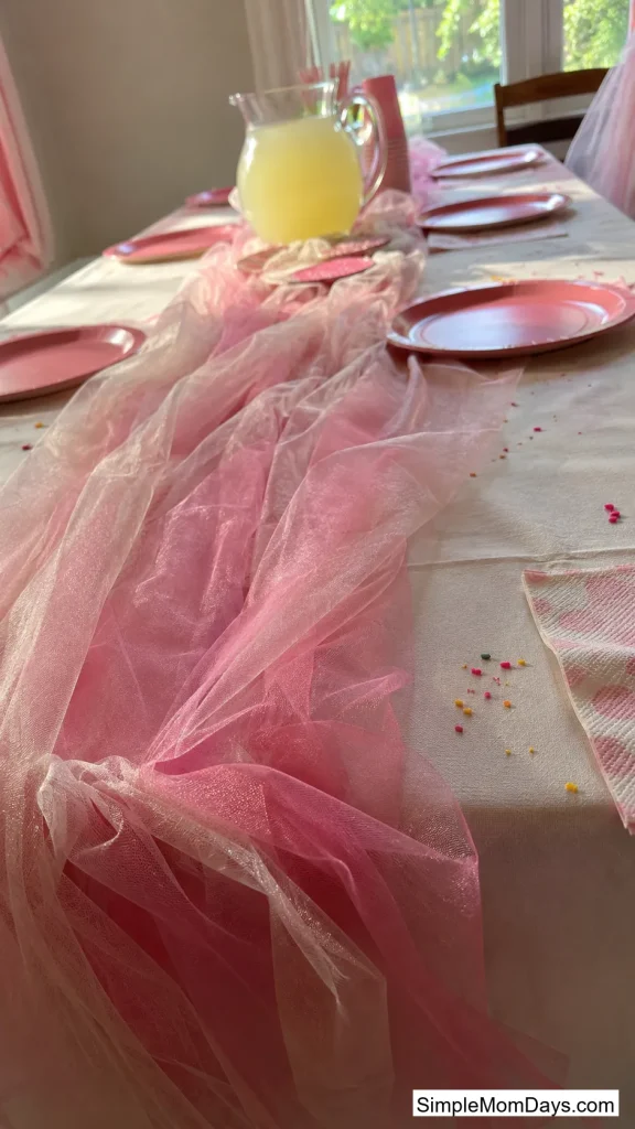 A Tulle Table Runner Instead of a Full Skirt