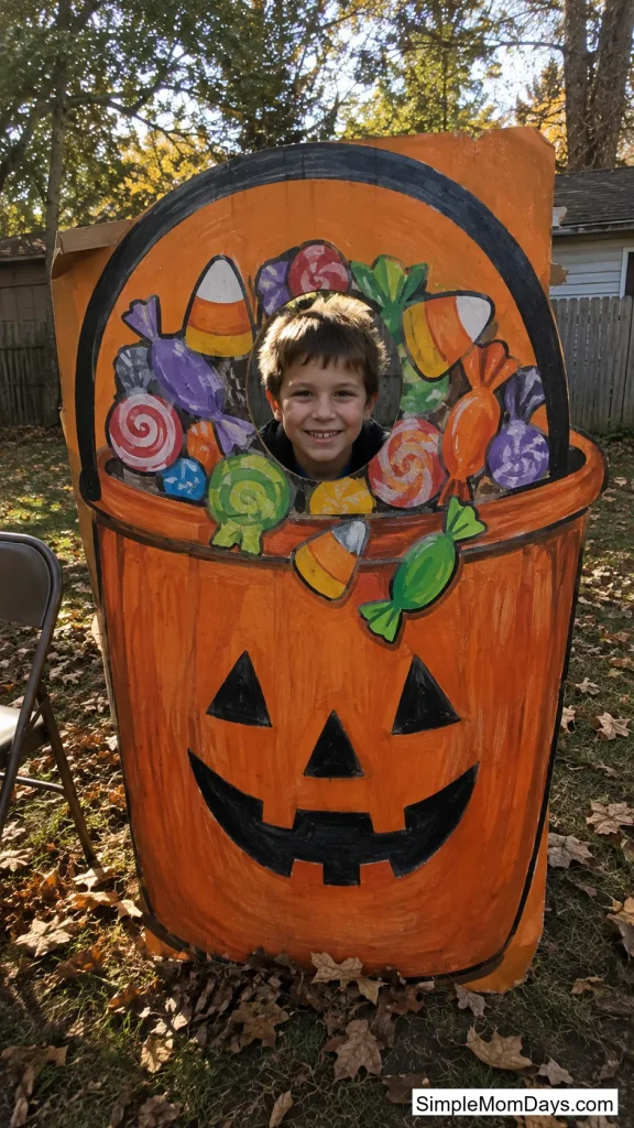 A Walk-Into Candy Bucket Cutout