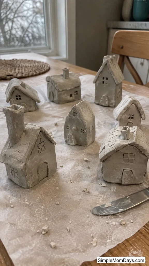 Air-Dry Clay Miniature Village