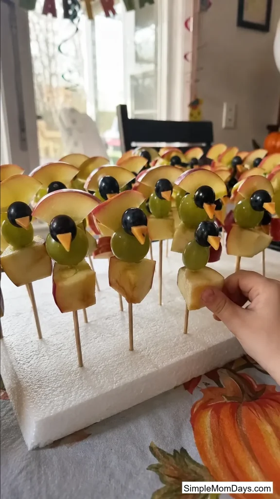 Apple and Grape Turkey Skewers