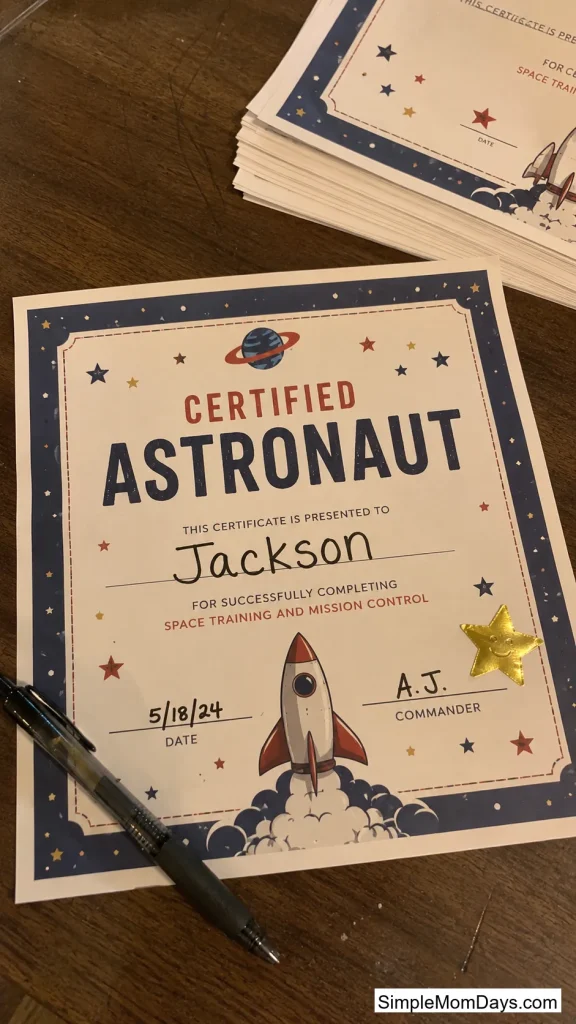 Astronaut Certificates