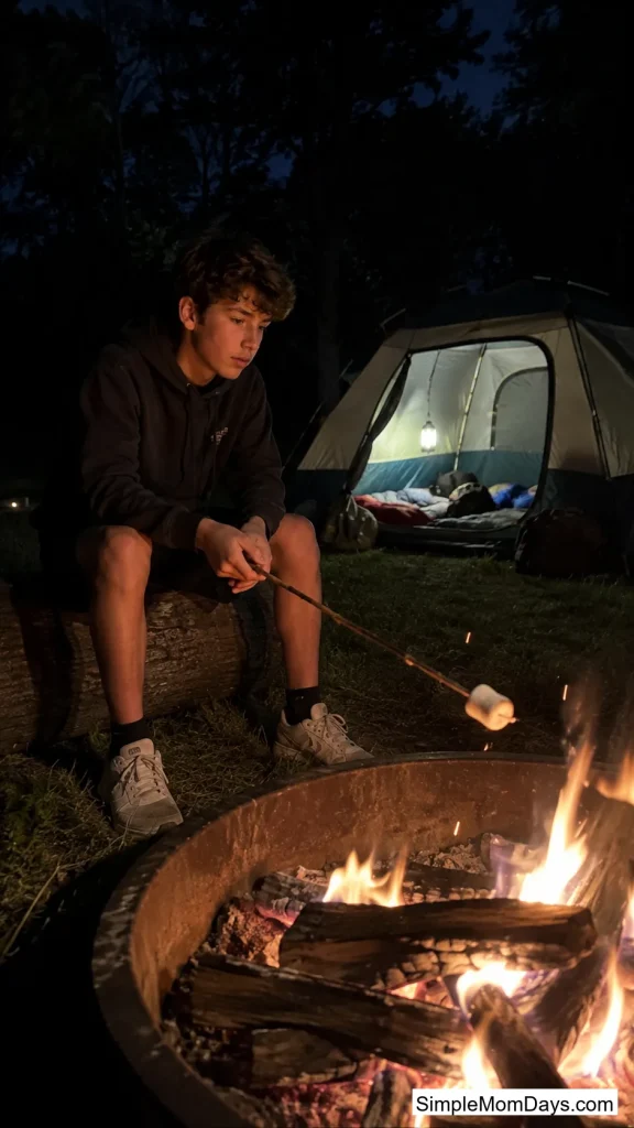 Backyard Camping and Bonfire