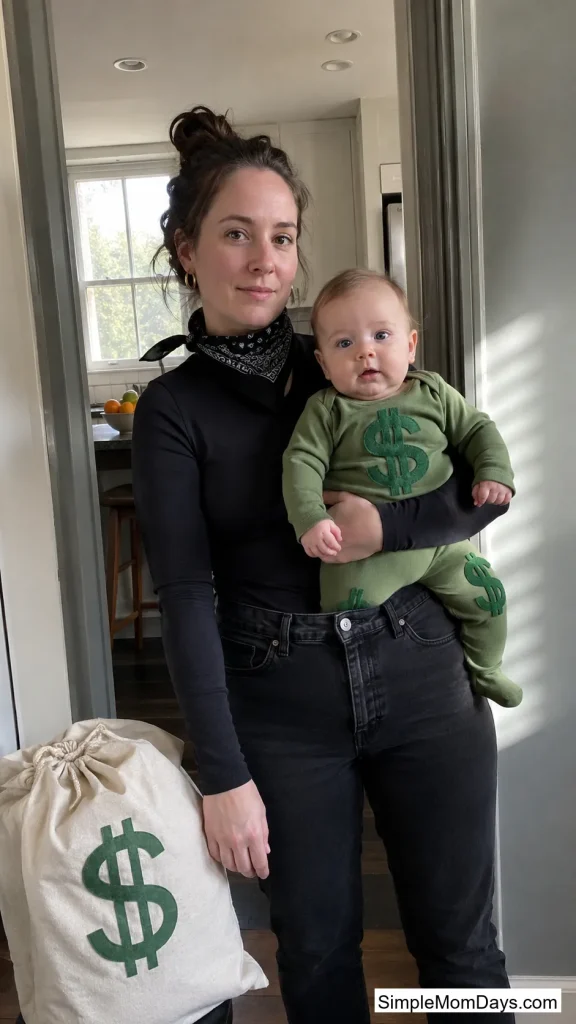 Bank Robber Mom & Money Bag Baby