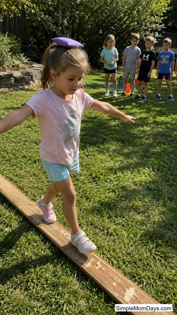 Bean Bag Balance Beam Walk