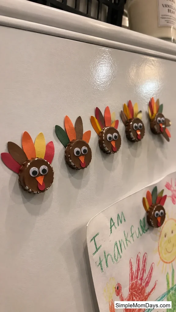 Bottle Cap Turkey Magnets