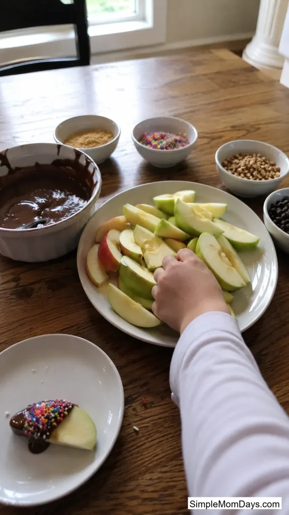 Build-Your-Own Chocolate-Dipped Apple Bar