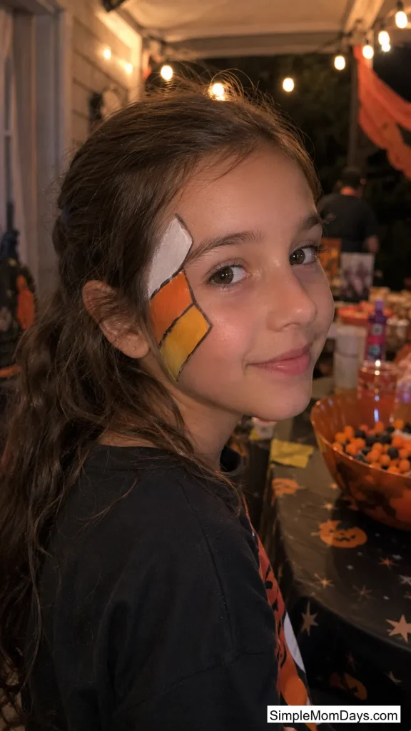 Candy Corn Cheek Stripe