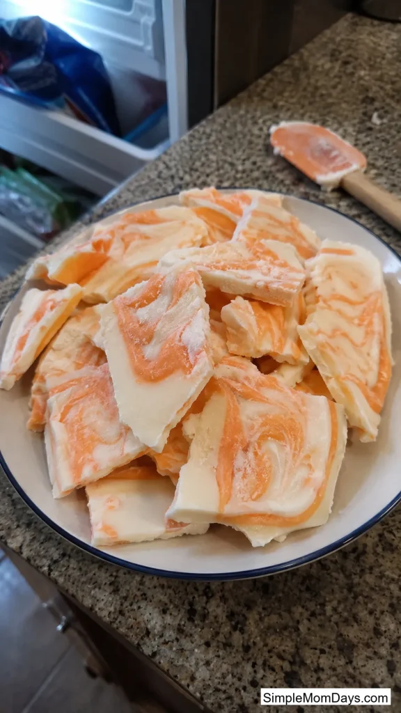 Candy Corn Yogurt Bark