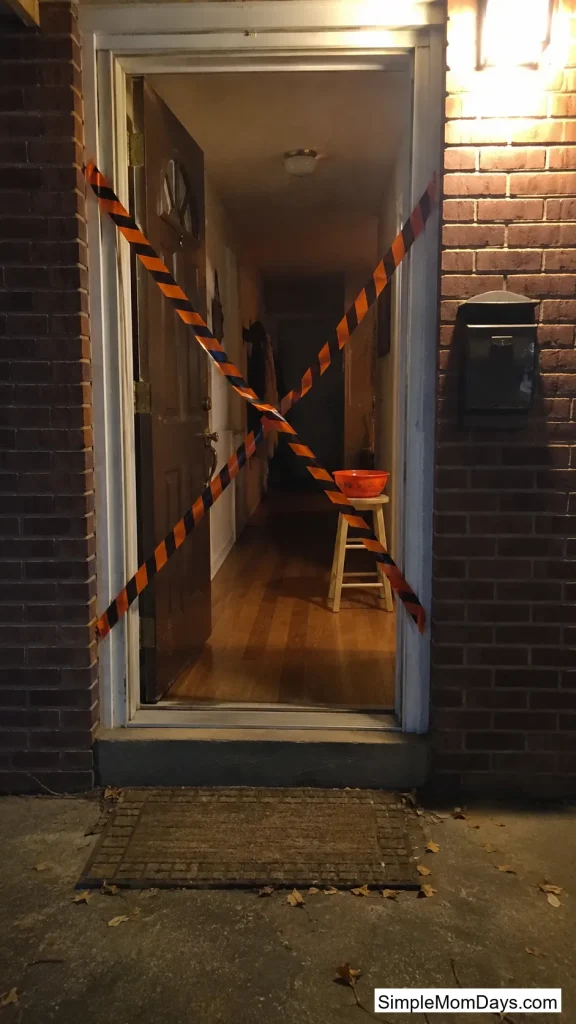 Caution Tape Across the Doorway