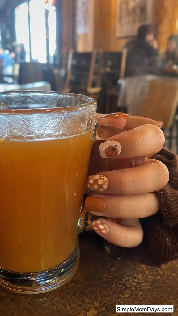 Checkerboard Pumpkin Accent