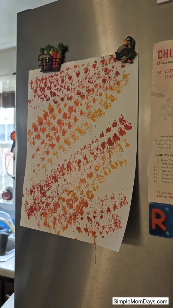 Corn Cob Roller Paintings