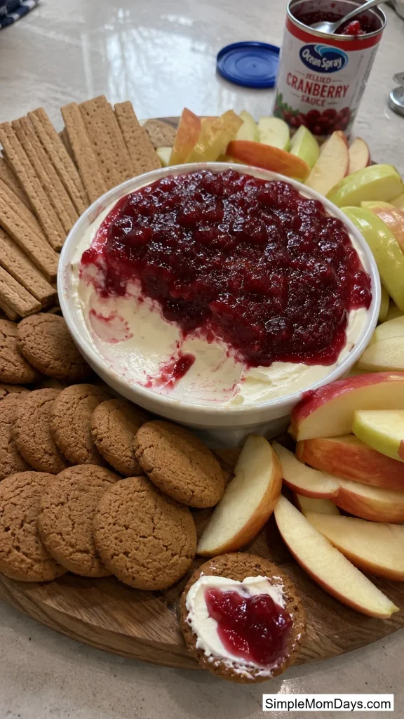Cranberry Sauce Cheesecake Dip
