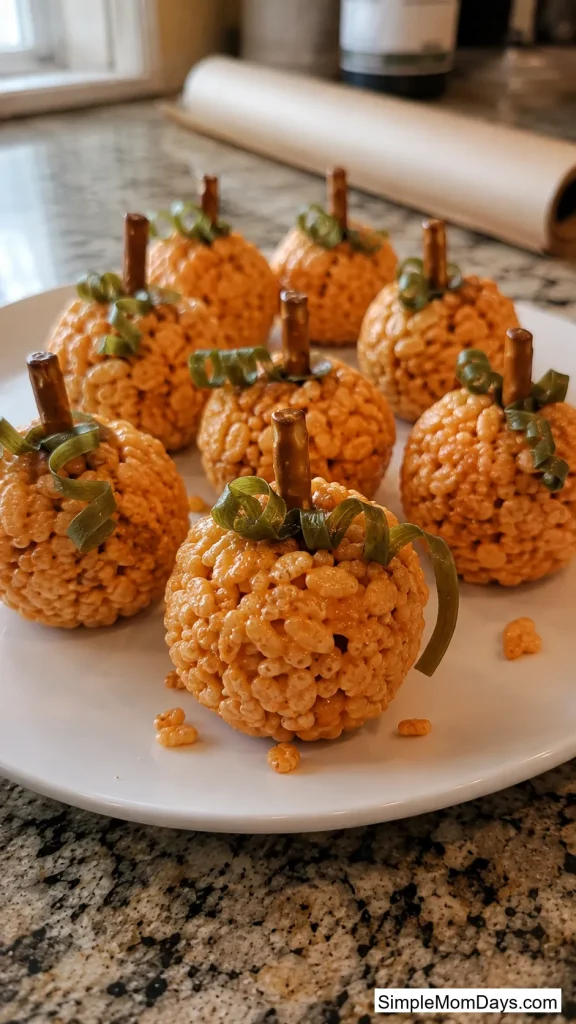 Crispy Rice Pumpkins