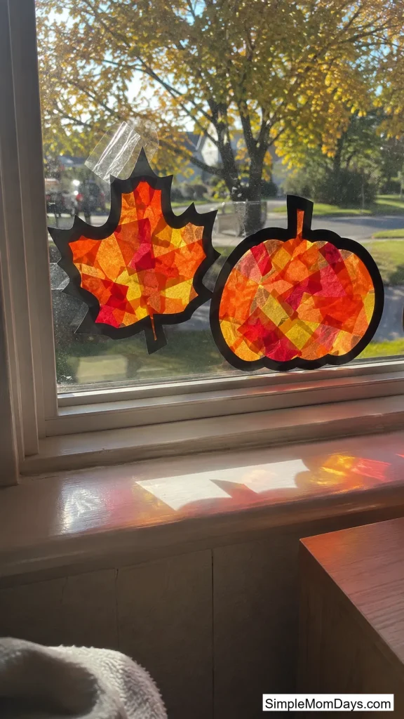 Fall Tissue Suncatchers
