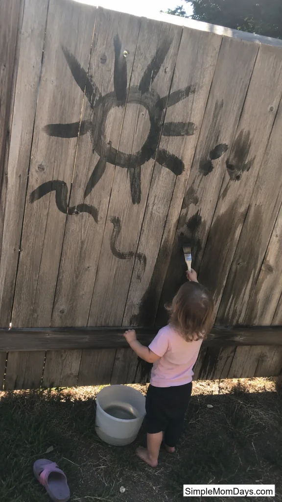 Fence Painting with Water