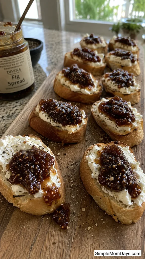 Fig Jam and Goat Cheese Crostini