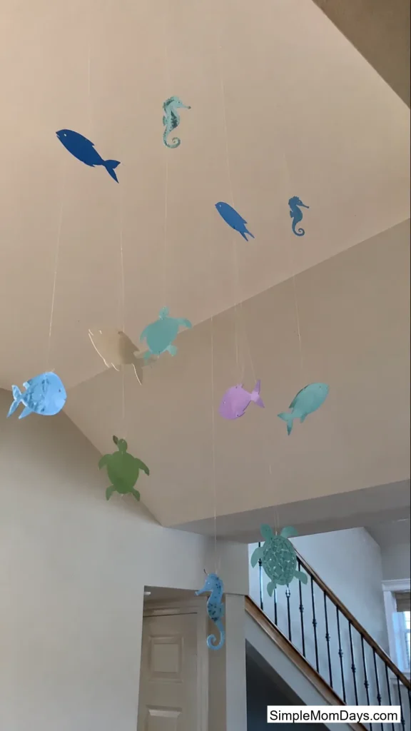 Floating Sea Creatures on Fishing Line