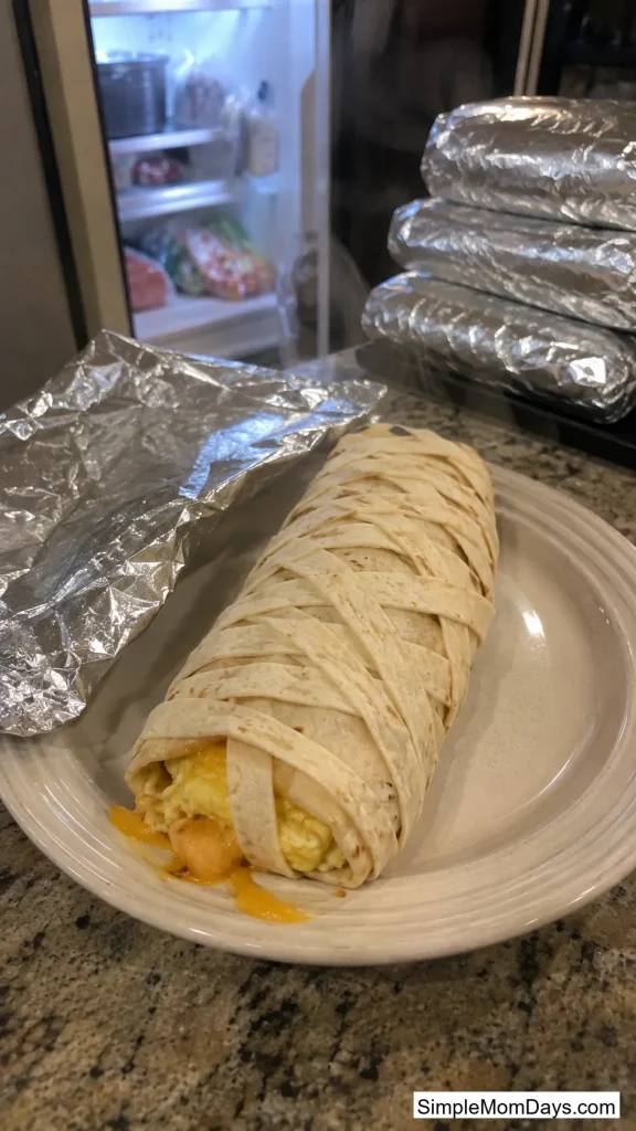 Freezer Mummy Breakfast Burritos