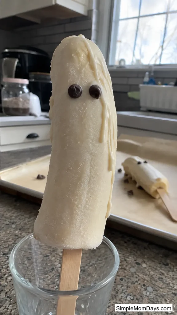 Frozen Ghost Pops on a Stick