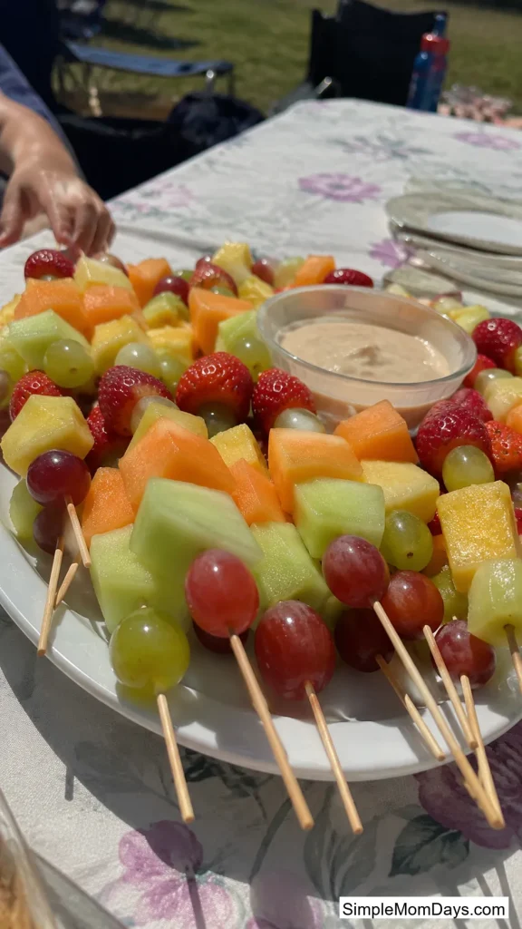 Fruit Kabobs With Yogurt Dip