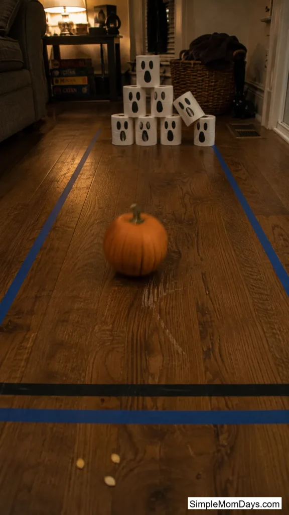 Ghost-Face Pumpkin Bowling