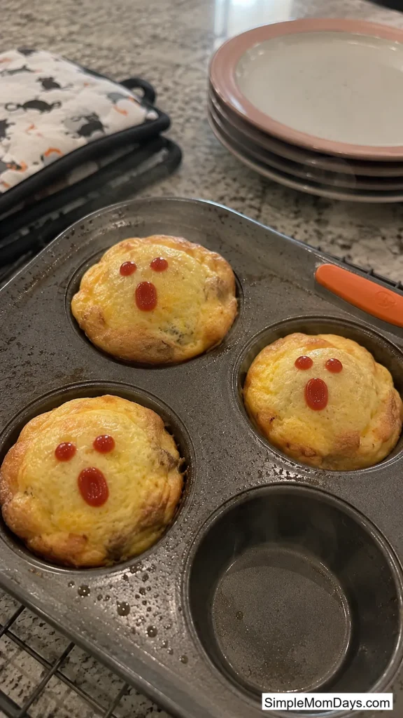 Ghost Omelet Muffin Cups
