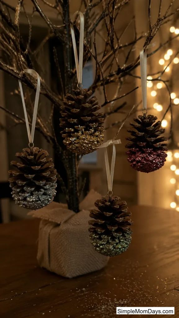 Glitter-Dipped Ornaments