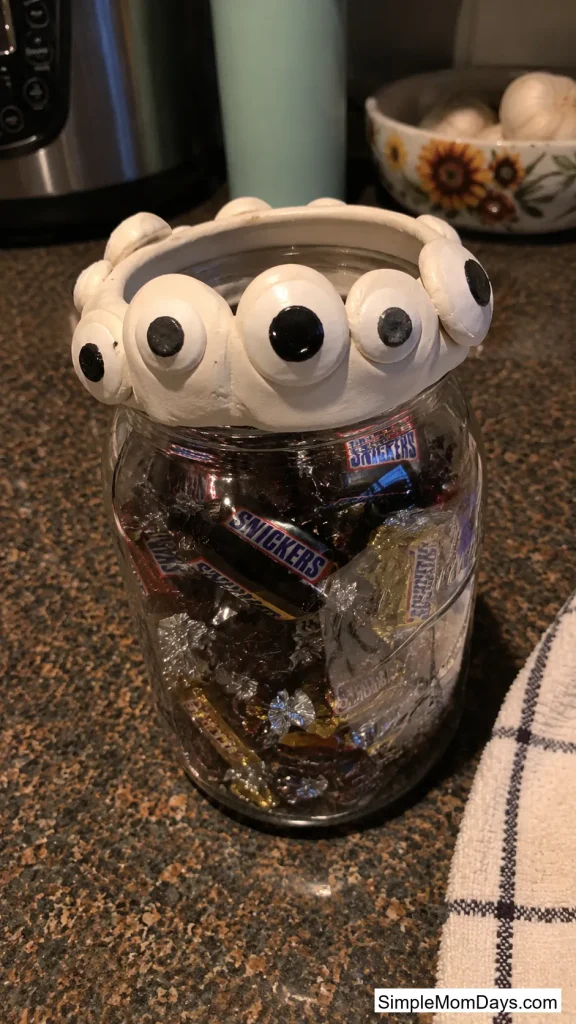Googly-Eye Candy Jar Toppers