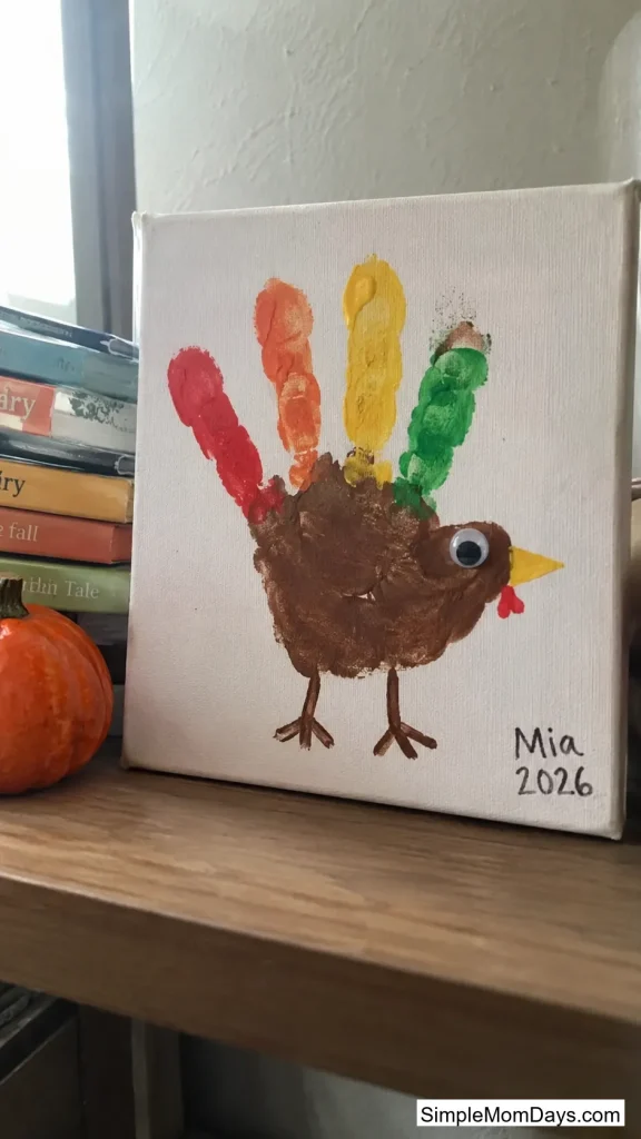 Handprint Turkey on Canvas
