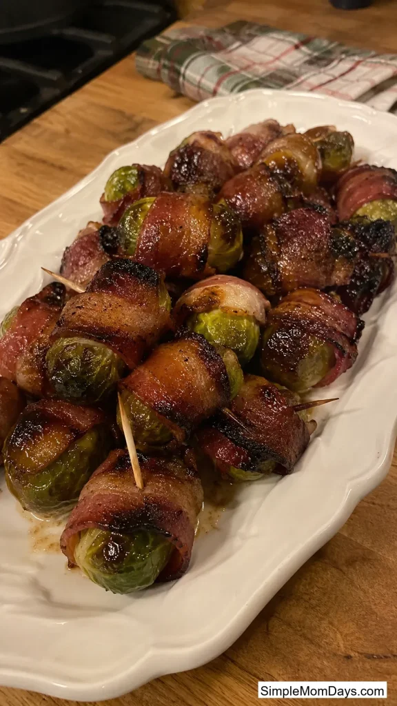 Maple Turkey Bacon-Wrapped Brussels Sprouts