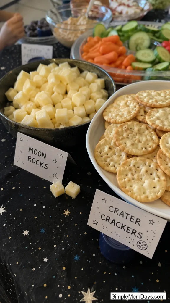 Moon Cheese and Crater Crackers
