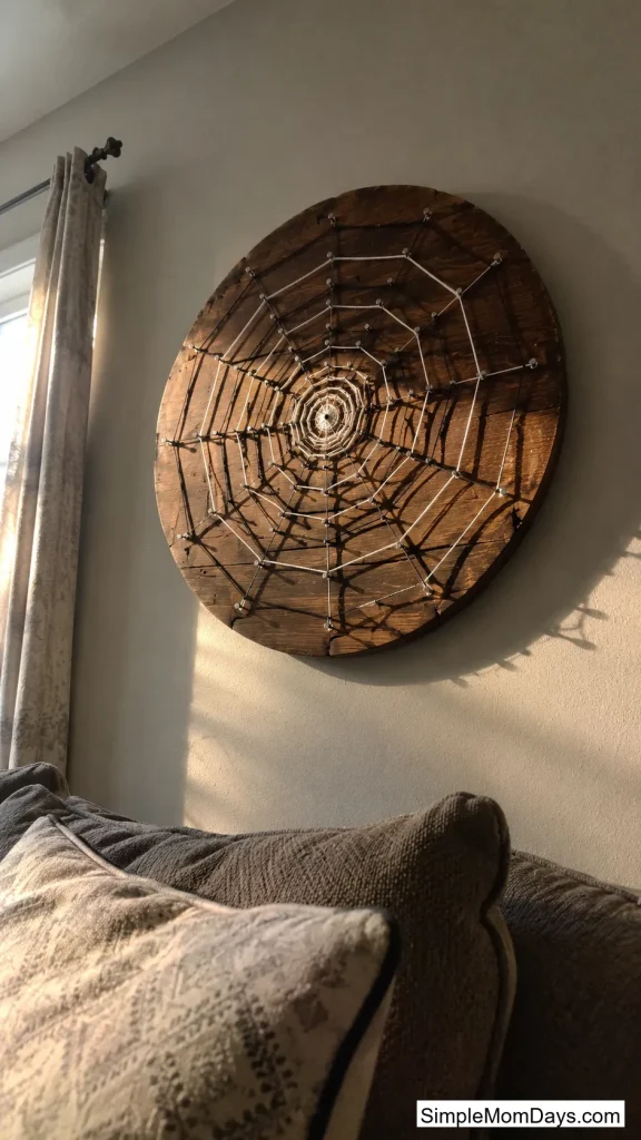 Nail-and-String Spiderweb Art