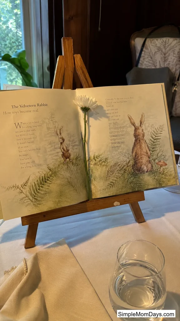 Open Book on an Easel with a Single Stem