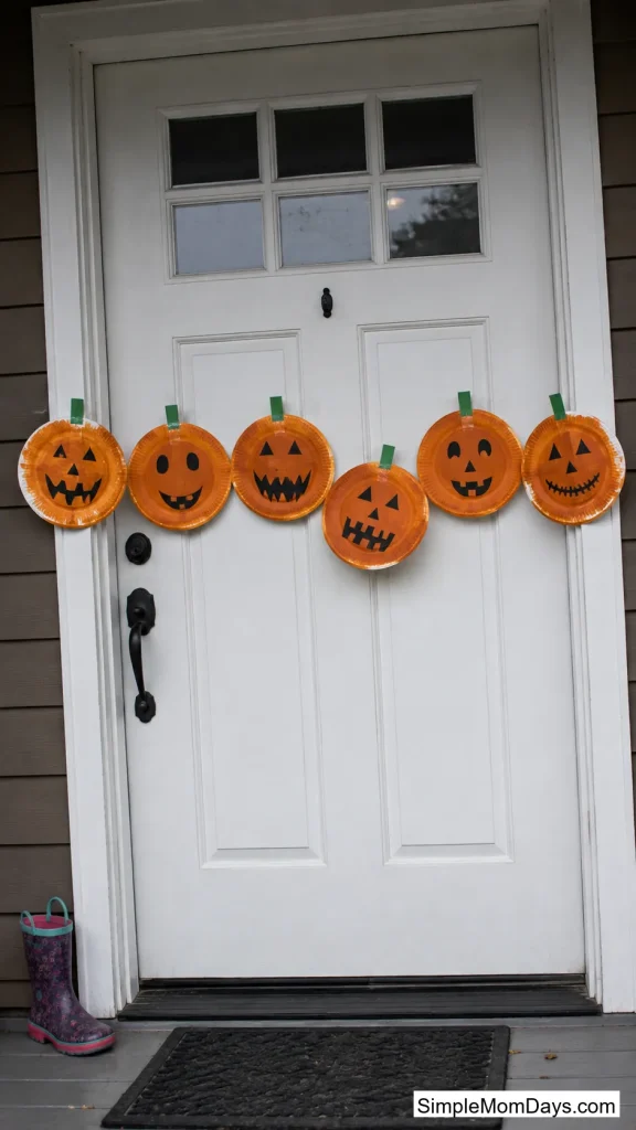 Paper Plate Pumpkin Faces