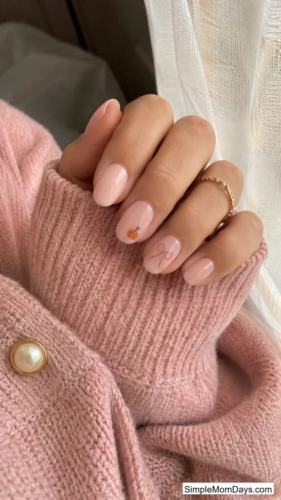 Pastel Pumpkin and Bow Coquette