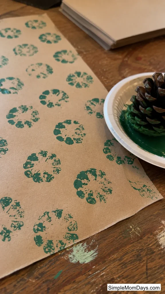 Pine Cone Stamp Printing